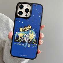 BATMAN X SHEIN 这款蝙蝠卡通图案二合一手机壳采用TPU+PC材质，兼具防震磨砂质感和皮革纹理，可有效防止手汗。精致的心形图案可有效保护手机，兼容苹果14/15和16/17 Pro Max手机。 - 彩色 - 查看 6