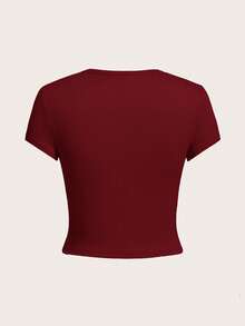 SHEIN EZwear 4件套休闲圆领短袖修身女式T恤，适合夏季穿着 - 彩色 - 查看 2