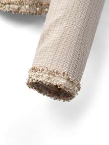 GlowEve CURVE Plus Size Women's 2-Piece Set: Elegant Contrast Color Beaded Trim V-Neck Long Sleeve Cardigan Jacket And Round Neck Pearl Decorated Maxi Dress, Suitable For Autumn/Winter Casual, Work, And Party Occasions