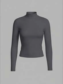 SHEIN EZwear 3pcs/Set Women's Black, Dark Grey, White T-Shirts, Suitable For Autumn/Winter,Fall,Fall Clothes For Women,Women's Winter Clothes