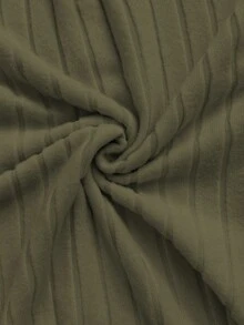 Elenzga 女士休闲长袖T恤长裤两件套，带保暖内衬，秋冬季 - 軍綠色 - 查看 6