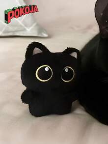POKOJA LAND - SELECTS Cute Black Cat Plush Doll Keychain, Super Adorable Small Cat Stuffed Animal Pendant, Random Pearl Chain, Best Gift For Kids, Perfect Gifts For Birthday, Halloween Decorations, Christmas Gifts, Home Decor, Christmas Decorations Spring To Summer - Multicolor - View 4