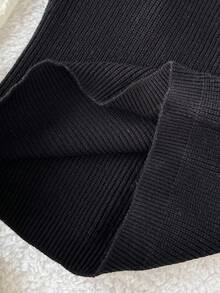 Souflis Souflis Set di maglione e pantaloni in stile collegiate con ricamo, a righe a contrasto, maniche raglan, per bambino, autunno/inverno - nero - Visualizzare 7