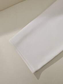 SHEIN Franclia 女式白色休闲图案两件套连帽衫套装 - 白色 - 查看 6