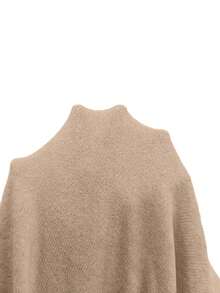 Franclia 新款秋季高领拼布露肩毛衣，优雅设计，柔软迷人的女士套头衫