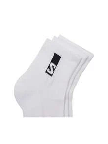 Salomon 3 Pack Unisex Athletic Socks - White/White/White - View 3