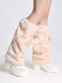 ROMWE Anime Women Leg Warmers - Pink - View 5