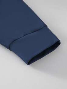 SHEIN Vacaura 2pcs/Set Teen Boy Contrast Color Zip Front Hoodie And Sweatpants Casual Outfit, Autumn Fall Winter