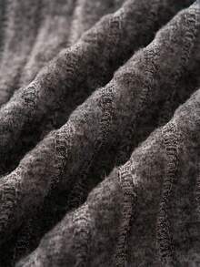 Airaco 男士休闲罗纹四分之一扣长袖T恤，秋季款 - 深灰色 - 查看 6