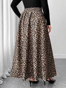 Elenzga Falda esbelta de línea A versátil de moda para mujer de talla grande, elegante y casual, adecuada para primavera, verano, otoño e invierno, apropiada para citas, reuniones y como artículo de moda versátil