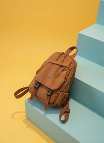 Joivida 女士时尚可转换单肩包和胸包 - 可调节肩带、多个拉链口袋、耐用面料、适合旅行和日常使用、多功能背包、休闲风格、与背包配件完美搭配、学校背包返校必需品 - 彩色 - 查看 6