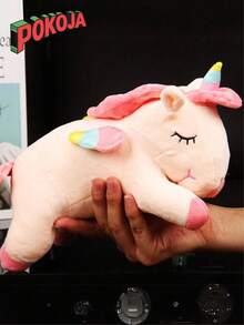 POKOJA LAND 独角兽毛绒玩具，9.8英寸，柔软独角兽毛绒抱枕，儿童女孩礼物，生日礼物，节日装饰，家居装饰，春夏皆宜 - 彩色 - 查看 7