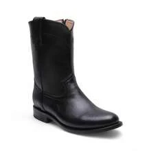 Botas Cowboy Vaqueras de Caballero Clásicas B467-3  | Estilo Retro Casual con Cremallera Lateral | Calzado de Montar a Media Caña para Hombre | Otoño Invierno Elegante y Cómodo - Negro - Ver 2