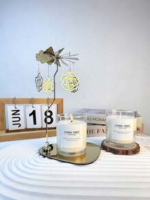 Madebyblanc A 1pc White Glass Scented Candle Cup, Made Of Soy Wax, With Gardenia And Vanilla Scents, Warm White Unscented Transparent Glass, Filled With Wishing Candles, Hand-Cast Wax Candles, Home Decoration, Atmosphere Decoration Ornaments, Aromatherapy Spa, Wedding Table Decoration, Ideal Gift For Birthday Holiday Parties, And A Gift For Mom