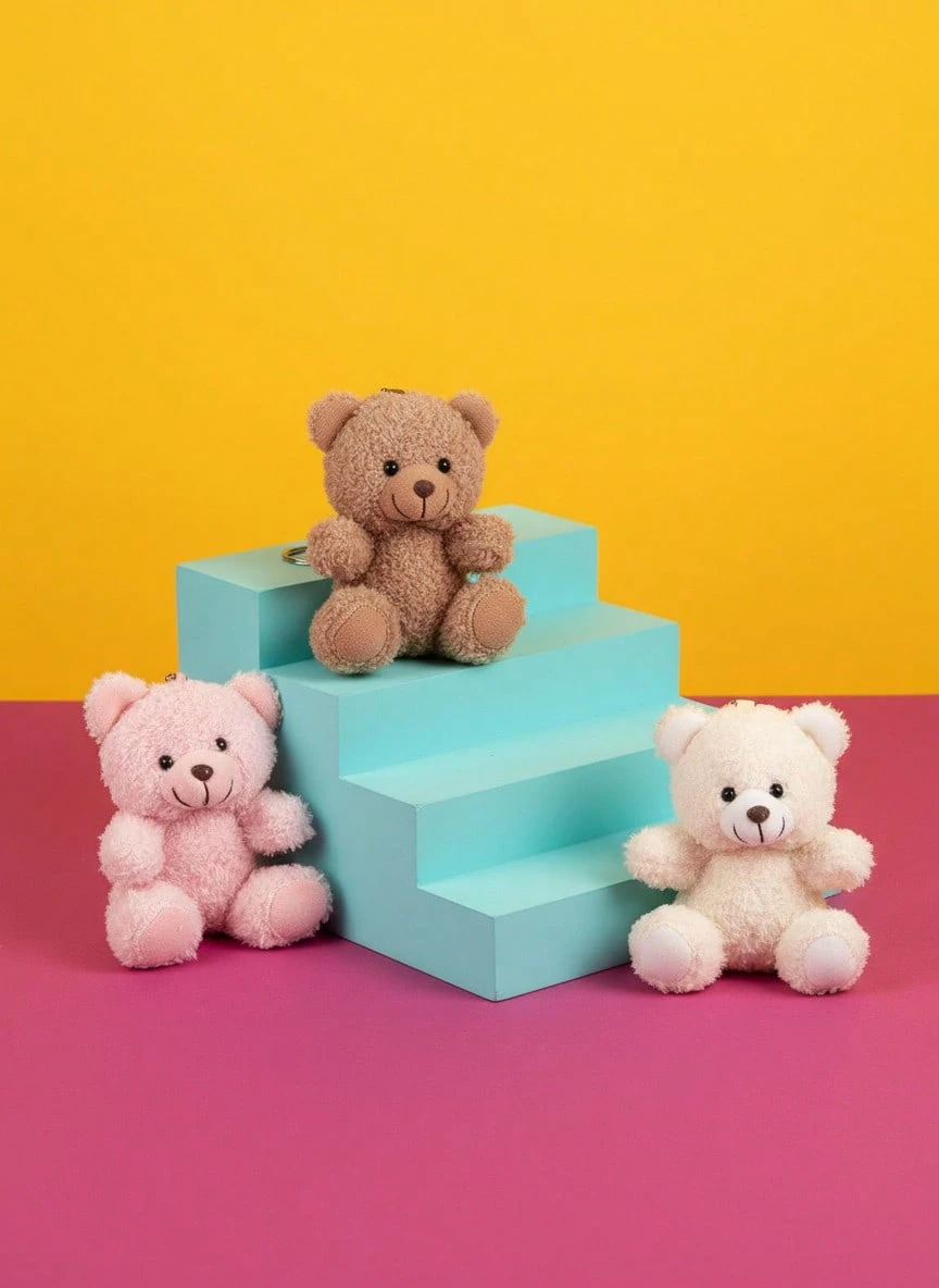 Joivida 1 件新款卡通熊卷毛泰迪熊玩偶小熊钥匙扣吊坠可爱钥匙圈小礼物手机壳配件包包配件汽车钥匙扣布娃娃玩偶背包装饰玩偶包包挂件适合日常休闲外出秋冬装婚礼新娘送礼会婴儿送礼会单身派对毕业典礼圣诞节生日节日周年纪念礼物送给男朋友女朋友家人老师最好的朋友同学。学校背包 - 彩色 - 查看 1