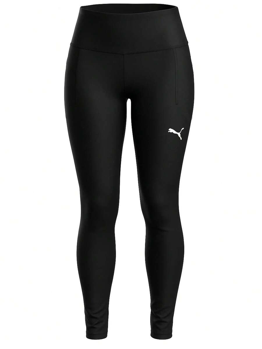 Puma Cloudspun Damen-Strumpfhose mit hohem Bund, Schwarz - Schwarz - Übersicht 1