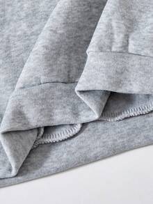 Tween Boy 2pcs Set Casual Hoodie And Sweatpants, Knit Fabric, Autumn/Winter, School, Campus, College