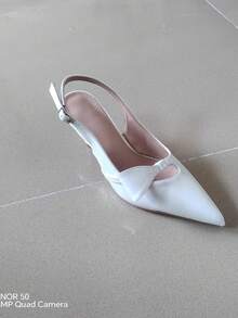 CUCCOO SZL Casual Minimalist Solid Color Pointed Toe Women Pumps Spring Shoes - White - View 17