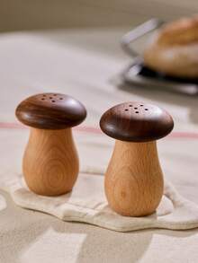 Cirelle Charming Mushroom Shaped Toothpick Holder - Black Walnut Wood, Perfect For Kitchen And Dining Room Decor, Ideal Gift For Valentine's Day, Thanksgiving, Mother's Day And Father's Day
