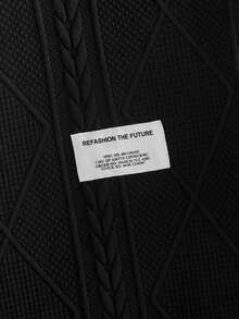 HIMLAND 男士优雅休闲日常通勤长袖T恤 - 黑色 - 查看 4