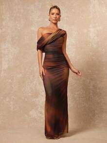 Lumalex VITNOS 简约复古闪亮假日派对装扮,适合锐舞节、郊游、游泳度假、波西米亚风 BOHO 热门户外层叠婚礼季宴会成人礼海滩海滨度假复活节波西米亚风海滩户外婚礼派对成人礼返校派对优雅扎染渐变网纱单肩褶皱装饰修身包臀长裙,性感扭结褶皱开衩设计无袖修身长裙,春夏单肩连衣裙单袖连衣裙新年连衣裙,宰牲节派对连衣裙酒红色连衣裙垂褶连衣裙,优雅女士连衣裙,舞会礼服,商务休闲女装春夏复古风 - 彩色 - 查看 6