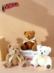 POKOJA LAND - BESTSELLERS 5.11in Lovely Teddy Bear Plush Toys Stuffed Soft Animal Bear Kawaii Dolls For Kids Baby Children Valentine Gift Birthday Gift Christmas Decor Home Kids Girls Gifts Festival, Spring To Summer - Multicolor - View 11