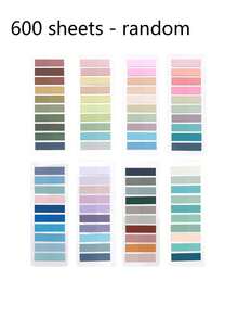 200/600/1000/1400 piezas Notas adhesivas escribibles, Etiquetas de marcador de libros reutilizables y translúcidas para marcar y organizar páginas - Multicolor - Ver 13