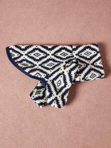 PETSIN Pawparrel 1pc Pet Universal Autumn And Winter Double-Sided Plush Elastic Comfortable Warm Fabric High Neck Fashionable Retro Geometric Pattern Dog Sweatshirt - Multicolor - View 5