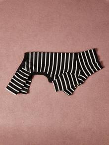 1pc Pet Autumn/Winter Fashion Classic Retro Warm And Elastic Comfortable Dog High Collar Jumpsuit