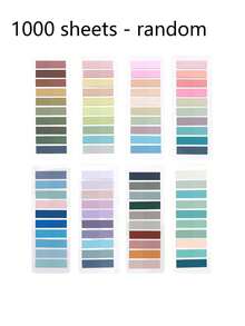 200/600/1000/1400 piezas Notas adhesivas escribibles, Etiquetas de marcador de libros reutilizables y translúcidas para marcar y organizar páginas - Multicolor - Ver 14