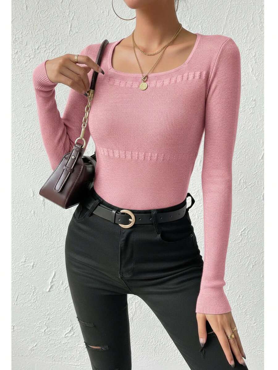 Women´s cute Knitted Top - Rosa - Ver 1