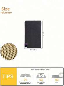 1pc Double Layer Anti-Slip Pet Litter Mat, Waterproof Cat Dog Litter Box Mat With Litter Trapping
