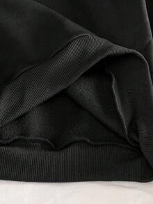 Tween Girl Street Style Leopard Print Fluffy Sweatshirt, Heart & Leopard Print Design, Fits Street Style, Hooded Sweatshirt - Multicolor - View 6