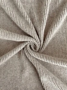 Firerie Plus Size Casual Color Block Trim Long Sleeve Top & Camisole 2 Pieces Set, Autumn - Apricot - View 8