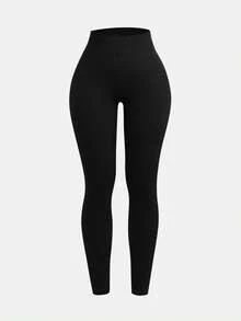 SHEIN 3 条装罗纹无缝紧身裤，适合青少年女孩 - 不透视高腰收腹瑜伽裤，适合健身、运动、跑步、骑行、瑜伽、泡菜球运动、休闲 - 彩色 - 查看 6