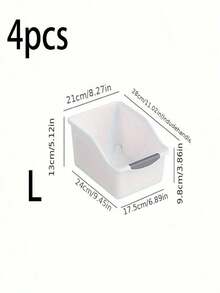 4pcs/2pcs/1pc Plastic Multifunctional Storage Box, Arc Pulley Design, Suitable For Household Cleaning Products, Household Necessities, Storage Boxes, Baskets, Household Finishing Containers. - Multicolor - View 15