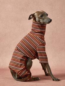 PETSIN Pawparrel 1件宠物秋冬时尚经典复古保暖弹力舒适狗狗高领连体衣 - 彩色 - 查看 2