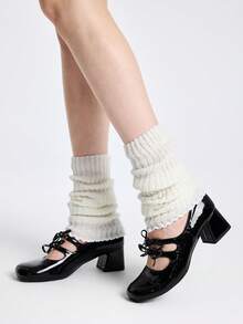 ROMWE Kawaii 3pcs Women Solid Leg Warmers - Multicolor - View 7