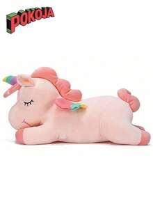 POKOJA LAND 独角兽毛绒玩具，9.8英寸，柔软独角兽毛绒抱枕，儿童女孩礼物，生日礼物，节日装饰，家居装饰，春夏皆宜 - 彩色 - 查看 9