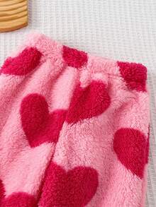 Cozy Pixies 两件套：女童柔软针织圆领长袖套头卫衣和松紧腰裤 - 西瓜粉 - 查看 6