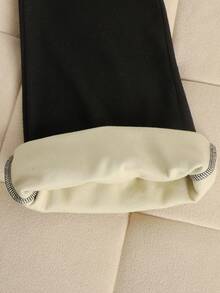 2件套少女优雅高腰爱心图案长裤，买一送一