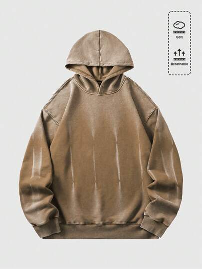 Grunge Punk هودي مطبوع برسم الزيبرا المشوه للرجال، طراز الشارع الفينتاج