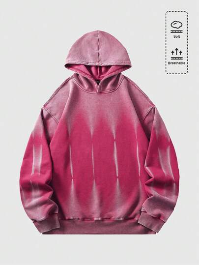 Grunge Punk هودي مطبوع بنمط الزيبرا المشوه للرجال، طراز الشارع الفينتاج