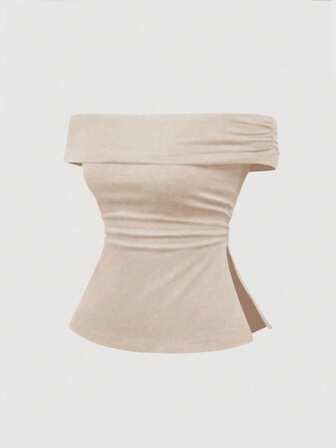 Grunge Punk Camiseta de mujer con abertura en el hombro, bajo con estampado de leopardo, estilo subcultura Y2K grunge, versátil y práctica