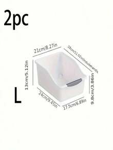 4pcs/2pcs/1pc Plastic Multifunctional Storage Box, Arc Pulley Design, Suitable For Household Cleaning Products, Household Necessities, Storage Boxes, Baskets, Household Finishing Containers. - Multicolor - View 17
