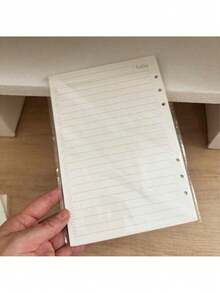 A5 45 Sheets Refill Papers,6 Holes Binder Notebook Inner Paper,Weekly/Monthly/Blank Planner Journal Notebook Parts - White - View 12