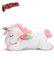 POKOJA LAND 独角兽毛绒玩具，9.8英寸，柔软独角兽毛绒抱枕，儿童女孩礼物，生日礼物，节日装饰，家居装饰，春夏皆宜 - 彩色 - 查看 10