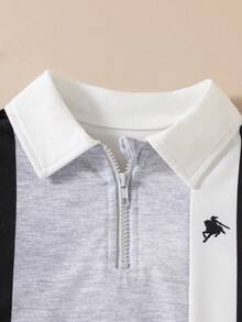 Young Boys' Colorblock Print Zip-Up Long Sleeve Sweatshirt - Multicolor - View 3