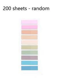 200/600/1000/1400 piezas Notas adhesivas escribibles, Etiquetas de marcador de libros reutilizables y translúcidas para marcar y organizar páginas - Multicolor - Ver 12