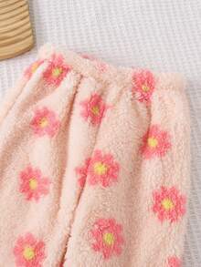 Cozy Pixies 两件套女童柔软针织圆领长袖卫衣和松紧腰裤套装 - 淺粉色 - 查看 7